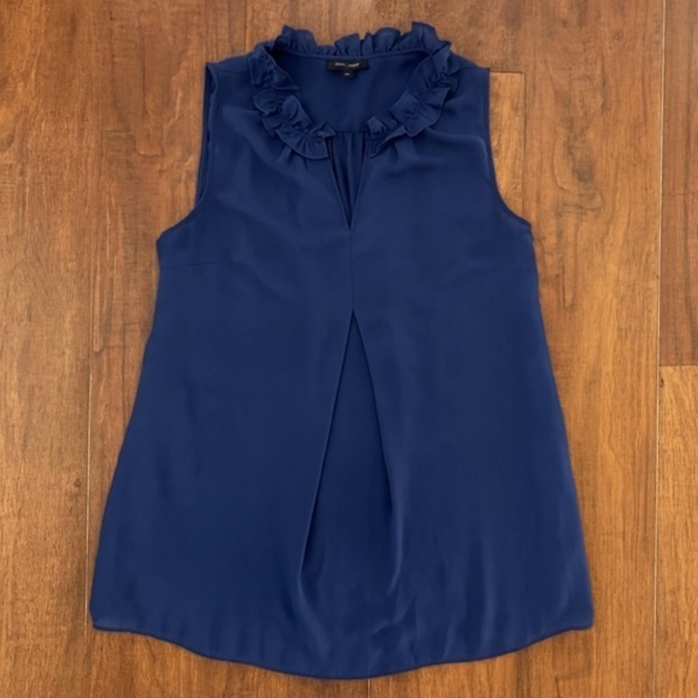 Stork & Babe Royal Blue Maternity Sleeveless Blouse Top Size Medium